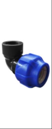 Отвод ПНД компрессионный с внутренней резьбой 20х1/2" (200/50) VALFEX