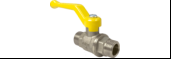 Кран шаровой N/P59 для ГАЗА 3/4" НР/НР ручка-рычаг, латунный НИКЕЛИР-Й VALFEX