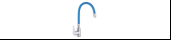 Смеситель для кухни, гибкий силиконовый излив, латунь VALFEX Estreya Chrome Blue (10)
