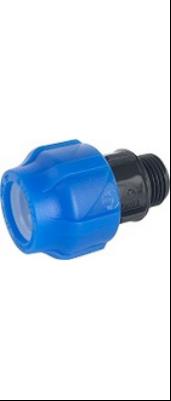 Муфта ПНД компр. соединительная c наружной резьбой 25х 1/2" (160/40) VALFEX