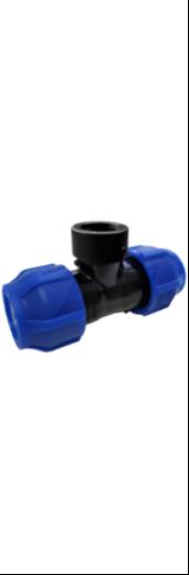 Тройник ПНД компр. переходной с внутренней резьбой 20-1/2"-20 (100/20) VALFEX