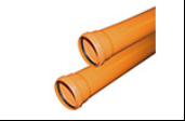 Труба ф110 с раструбом L=0.5 м рыжая нар.канализ.толщ.ст.3.4 (30) VALFEX
