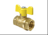Кран шаровой N/P59 для ГАЗА 1 1/4" ВР/ВР ручка-бабочка, латунный VALFEX 11Б27фтМ (32/8)