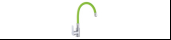 Смеситель для кухни, гибкий силиконовый излив, латунь VALFEX Estreya Chrome Green (10)