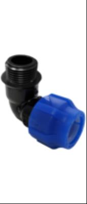 Отвод ПНД компрессионный с наружной резьбой 25х 1/2" (120/30) VALFEX