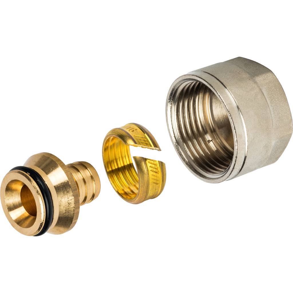 Фитинги компрессионные для труб PE-X, 16х2,2х3/4"
