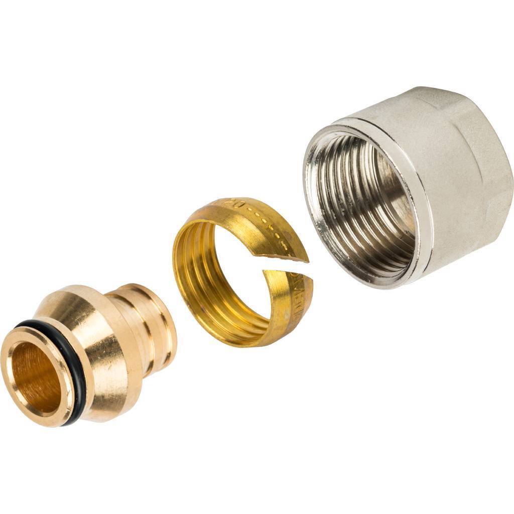 Фитинги компрессионные для труб PE-X, 20х2,0х3/4"