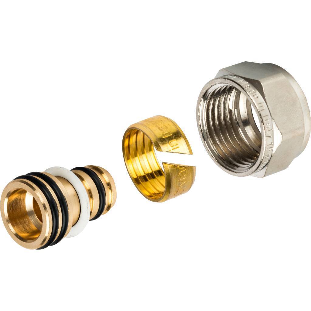 Фитинги компрессионные для труб PE-Xb/AL/PE-Xb, 16х2,0х1/2"