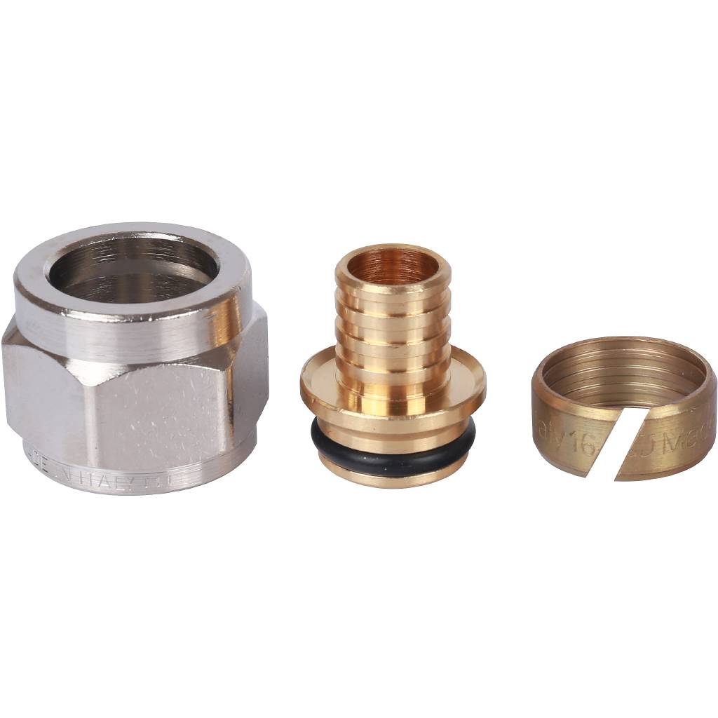 Фитинги компрессионные для труб PE-X, 16х2,2х1/2"