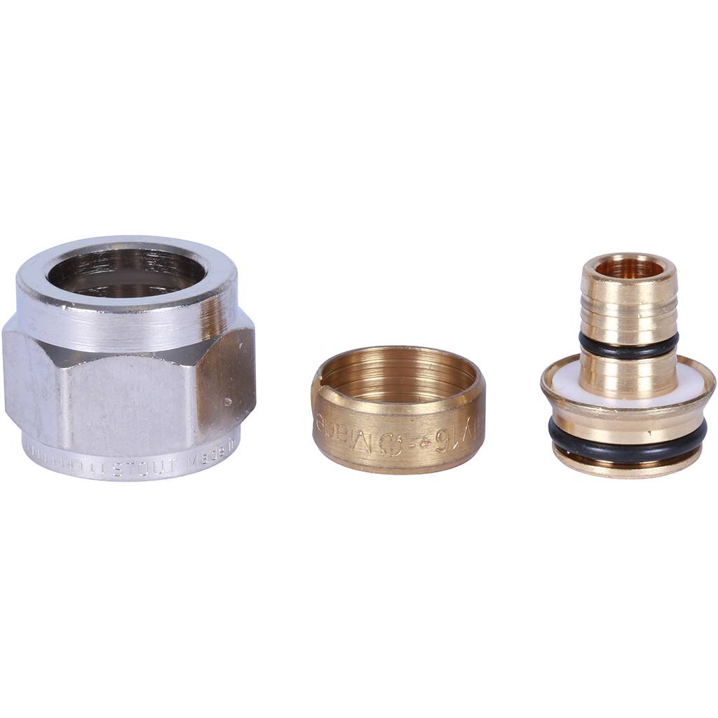 Фитинги компрессионные для труб PE-Xc/AL/PE-Xc, 16х2,6х1/2"
