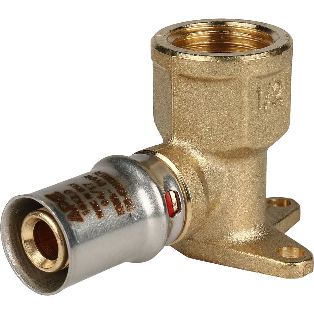 Угольник настенный с креплением короткий, 1/2"х16