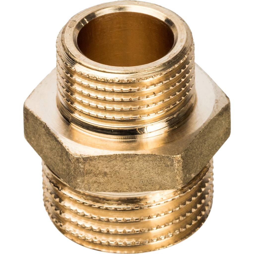 Ниппель переходной наружная резьба, 1/2"X3/8"