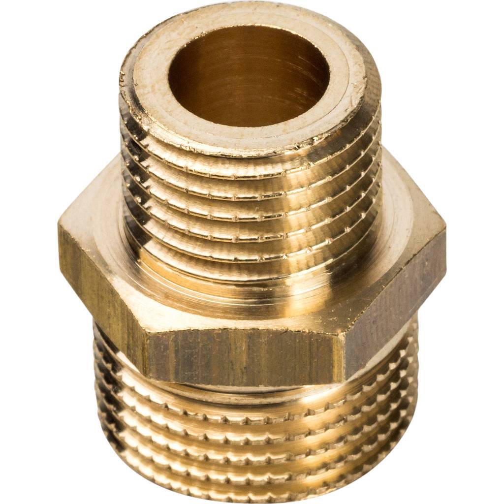 Ниппель переходной наружная резьба, 3/8"X1/4"
