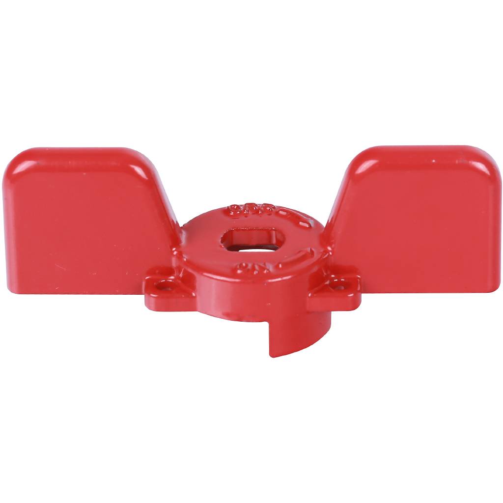 Ручка бабочка для полнопроходных шаровых кранов, красная, 1/2" и 3/4"