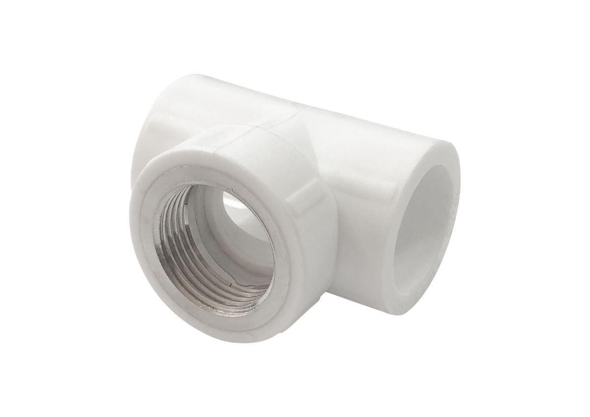Тройник переходной с внутренней резьбой 25х1/2"х25 (60/15) (Valfex) БЕЛЫЙ