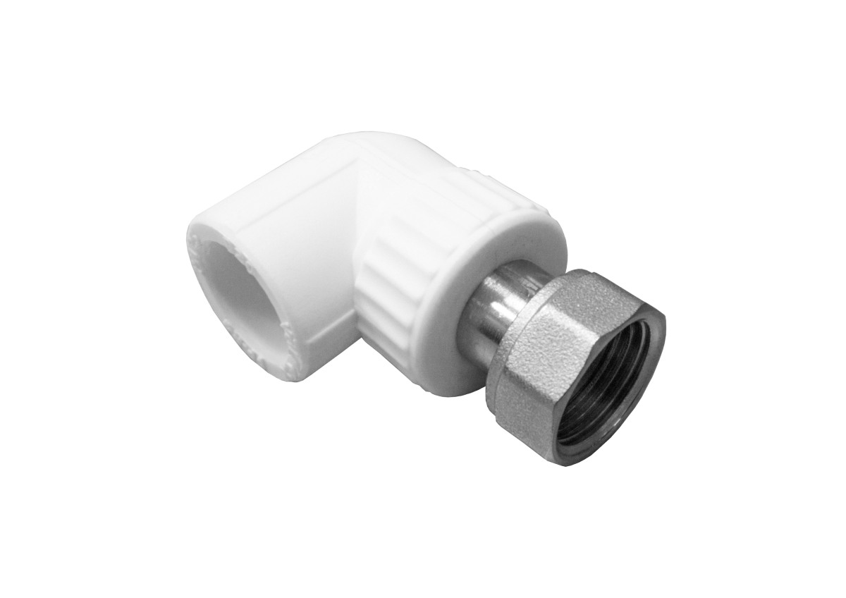 Угол с накидной гайкой 20х1/2" (160/40) (Valfex) БЕЛЫЙ